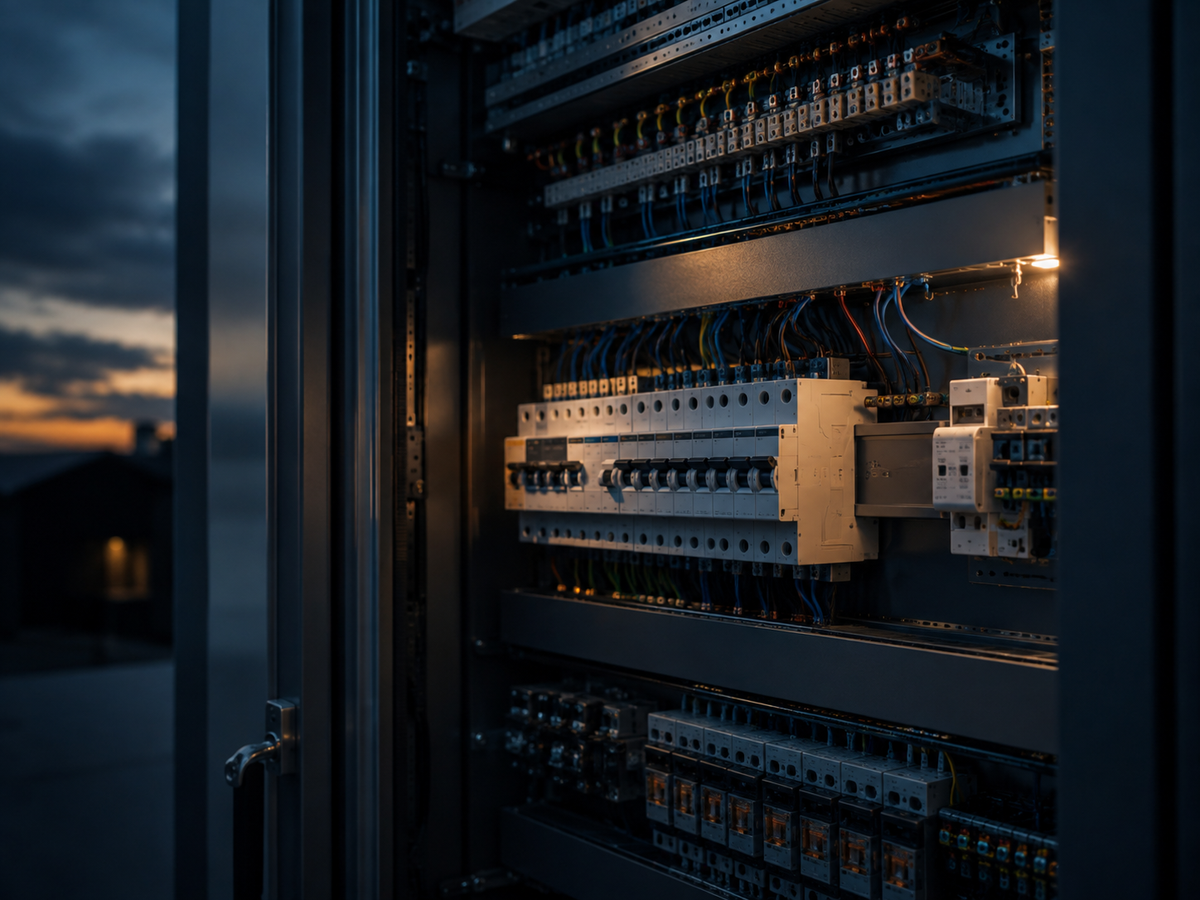 Moderner Sicherungs- und Verteilerkasten für fachgerechte Elektroinstallationen